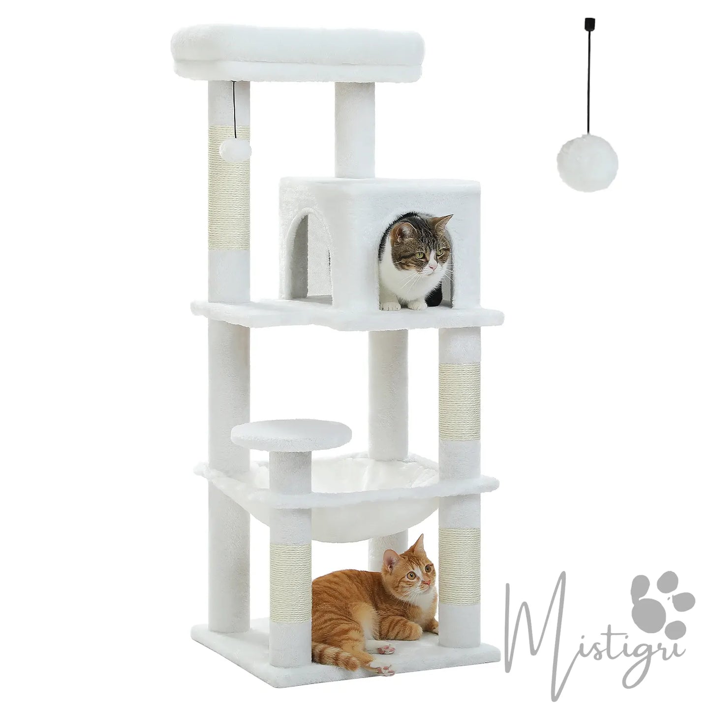 Petit arbre Ă chat blanc