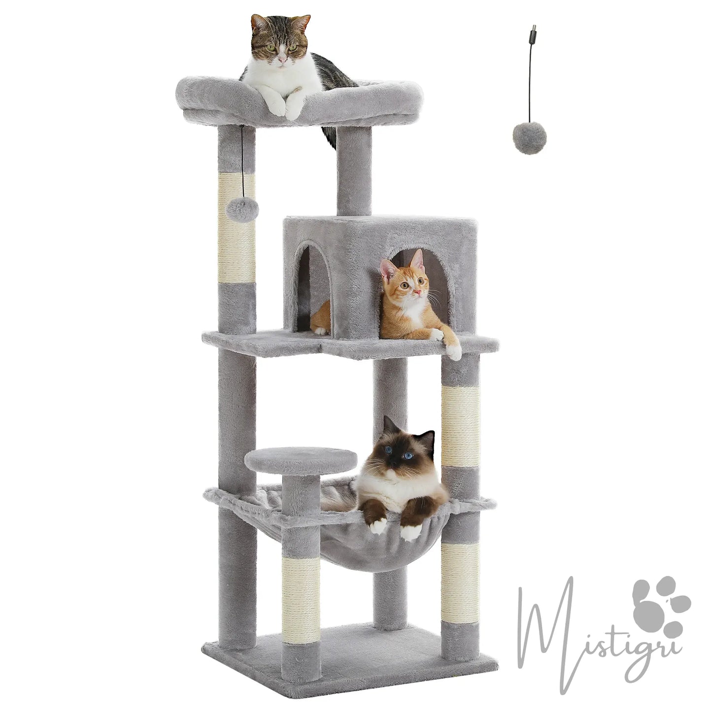 Petit arbre Ă chat gris