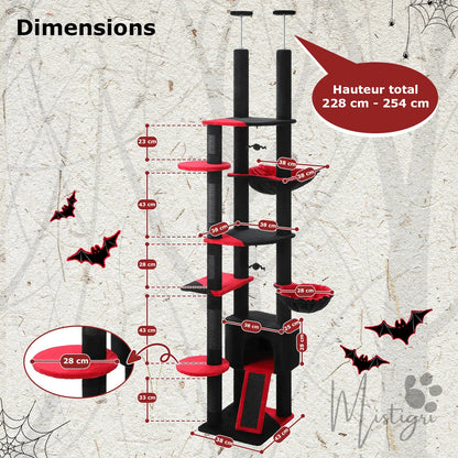 Dimensions Arbre à chat hanté
